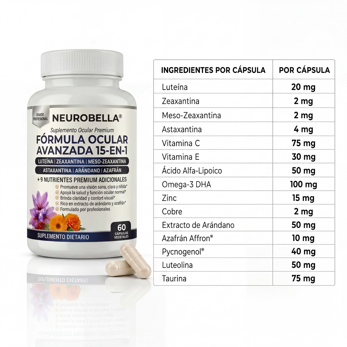Neurobella® - Fórmula Ocular Avanzada 15 en 1